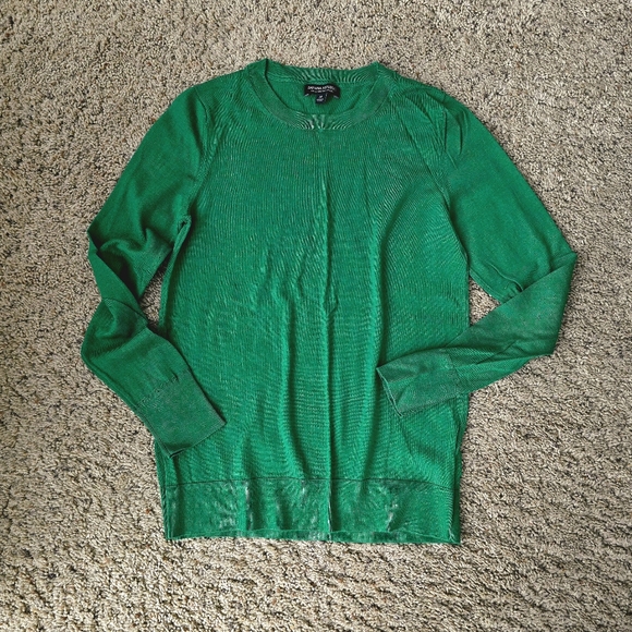 Banana Republic Green Crew Neck Lightweight Sweater - Picture 2 of 9